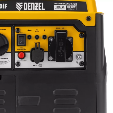 Генератор инверторный DENZEL GS-1100iF 94706, 1,1 кВт, 230 В, ручной старт купить в Тобольске