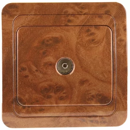 Розетка СВЕТОЗАР &quot;ГАММА&quot; телевизионная, цвет орех SV-54115-N купить в Тобольске