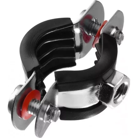 Хомут трубный с гайкой, оцинкованный, 1/2&quot;, 10шт, ЗУБР Мастер 37850-20-24 37850-20-24 купить в Тобольске