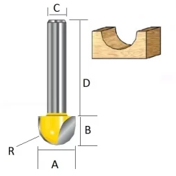 Пазовая галтельная фреза Makita D-10811