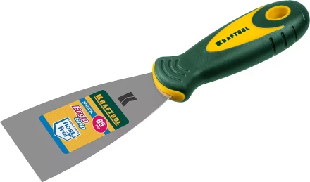 Шпательная лопатка KRAFTOOL с 2-компонент ручк, профилиров нержав полотно, 65мм 10035-065 купить в Тобольске