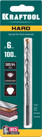 Cверла специальные по твёрдым материалам HARD 29177-100-6 купить в Тобольске
