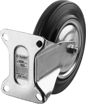 Колеса неповоротные из литой резины с металлическим диском серия ПРОФЕССИОНАЛ купить в Тобольске