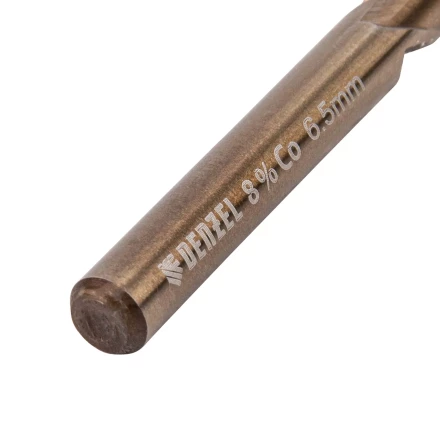 Сверло по металлу, 6,5 мм, HSS Co-8%// Denzel 71446 купить в Тобольске