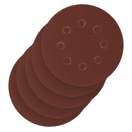 Круг абразивный на ворсовой подложке под &quot;липучку&quot;, перфорированный, P 220, 125 мм, 5 шт Сибртех 738097 купить в Тобольске