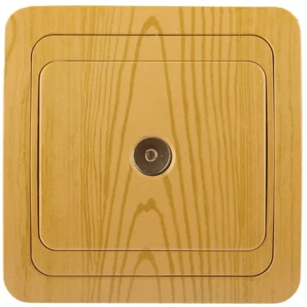 Розетка СВЕТОЗАР &quot;ГАММА&quot; телевизионная, цвет ольха SV-54115-A купить в Тобольске