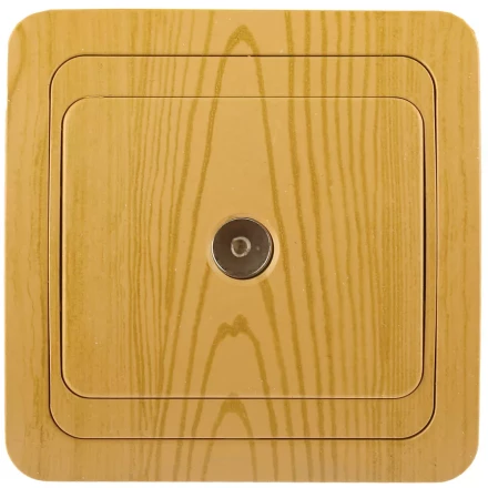 Розетка СВЕТОЗАР &quot;ГАММА&quot; телевизионная, цвет ольха SV-54115-A купить в Тобольске