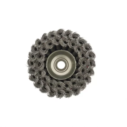 Щетка для УШМ 125 мм М14 &quot;чашка&quot; двухрядная крученая проволока 0,35 мм MTX 74678 купить в Тобольске