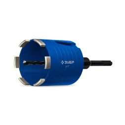 ЗУБР АСК d 72 мм (М16, рабочая глубина 75 мм, лазерная сварка), алмазная сегментная коронка для подрозетников, Профессионал (29875-72)