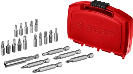 ЗУБР биты МХ-21, CR-V, с магнитным адаптером, набор в компактном ударопрочном боксе (26600-H21) купить в Тобольске