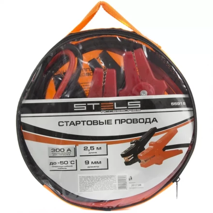 Провода стартовые 300А 2,5 м сумка на молнии STELS 55918 купить в Тобольске