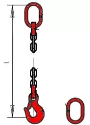 Строп цепной одноветвевой 1СЦ 1 т  L=1 м  8 кл купить в Тобольске