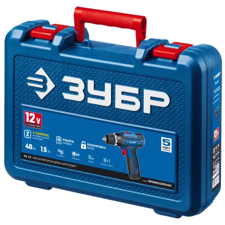 Дрель-шуруповерт 2 АКБ DL-12 A5 серия ПРОФЕССИОНАЛ купить в Тобольске