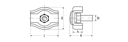 Зажимы троса одинарные промфасовка серия Без серии купить в Тобольске