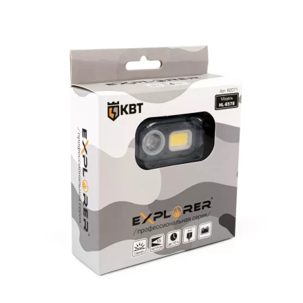 Фонарик налобный светодиодный КВТ HL-6578 с сенсором движения (82071) купить в Тобольске