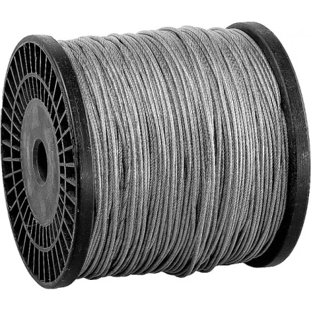 Трос стальной ЗУБР &quot;ПРОФЕССИОНАЛ&quot;, оцинкованный, DIN 3055, в оплетке ПВХ, d= 4/5 мм, L=200 м 4-304120-04-05 купить в Тобольске