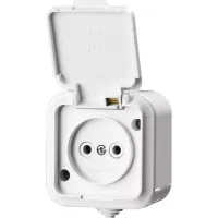 Розетка STAYER "MASTER" "MAXIMA" одноместная, с защитной крышкой, IP54, 10А, 220В 54305-W