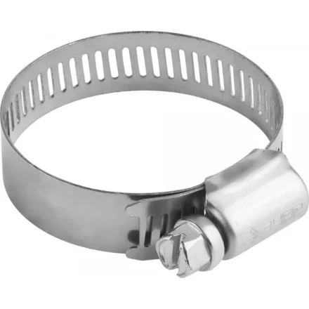 Хомуты ЗУБР &quot;ЭКСПЕРТ&quot;, нерж. сталь, просечная лента 12 мм, 32-51 мм, 4 шт 37815-032-51-4 купить в Тобольске