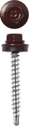 Саморезы ЗУБР окраш., RAL 8028 земел.-коричн., для крепл. кров. матер. к дерев. обреш., 4.8x29мм, 400шт 4-300315-48-029-8028 купить в Тобольске