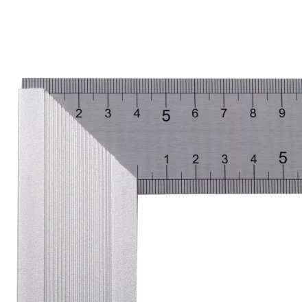 Угольник стальной 400 мм, нержавеющая сталь, градуировка, алюминиевое основание Denzel 32398 купить в Тобольске