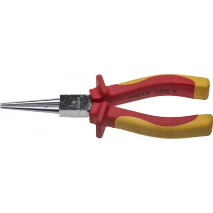 Круглогубцы ЗУБР &quot;ПРОФЕССИОНАЛ&quot; &quot;ПРОФИЭЛЕКТРИК&quot;, диэлектрические, двухкомпонентная рукоятка, до ~1000В, 160мм 22145-8-16 купить в Тобольске