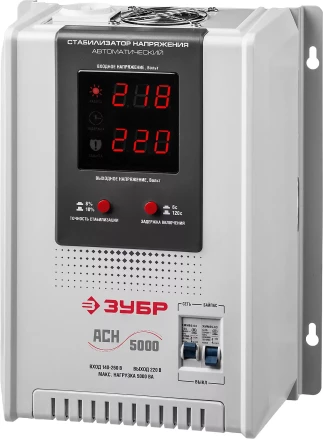 ЗУБР 5000ВА, 5 кВт, автоматический стабилизатор напряжения, Профессионал (59385-5) купить в Тобольске