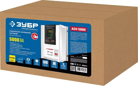 ЗУБР 5000ВА, 5 кВт, автоматический стабилизатор напряжения, Профессионал (59385-5) купить в Тобольске