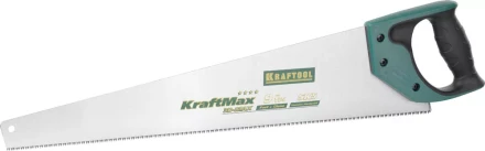 Ножовка универсальная (пила) KRAFTOOL &quot;KraftMax-9&quot; 9TPI, 550мм, 3D зуб, точный рез вдоль и поперек всех видов материалов, средних и мелких заготовок 15220-55 купить в Тобольске