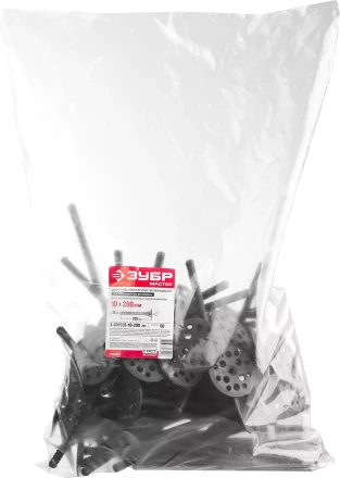 Дюбель ЗУБР &quot;МАСТЕР&quot; для изоляционных материалов полипропиленовый, металлический стержень, 10 x 200 мм, 50 шт 4-301525-10-200_z01 купить в Тобольске