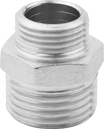 Бочонок ЗУБР &quot;ЭКСПЕРТ&quot; переходной, никелированная латунь, 1/2&quot;-3/8&quot; 51243-1/2-3/8 купить в Тобольске