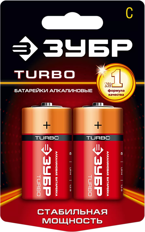 Батарейки TURBO алкалиновые C 15В серия Без серии купить в Тобольске