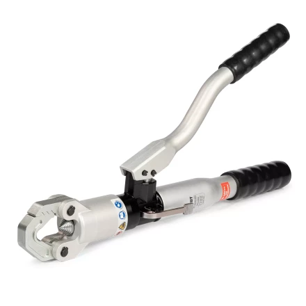 Пресс гидравлический ручной безматричный КВТ ПГРс-240 БМА из алюминиевого сплава с механизмом АСД для опрессовки наконечников до 240 мм2 (101937) купить в Тобольске