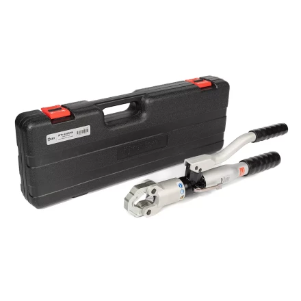 Пресс гидравлический ручной безматричный КВТ ПГРс-240 БМА из алюминиевого сплава с механизмом АСД для опрессовки наконечников до 240 мм2 (101937) купить в Тобольске