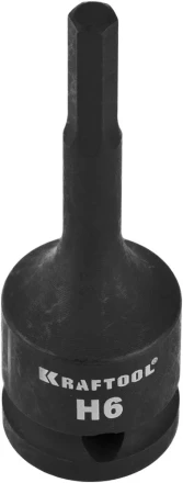 Торцовая головка KRAFTOOL &quot;INDUSTRIE QUALITAT&quot; ударная (1/2&quot;), HEX, Cr-Mo, фосфатированная, H6 27950-06_z01 купить в Тобольске