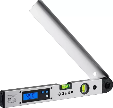 ЗУБР 400 мм, 0 - 230°, ±0,5°, угломер электронный, Профессионал (34288) купить в Тобольске