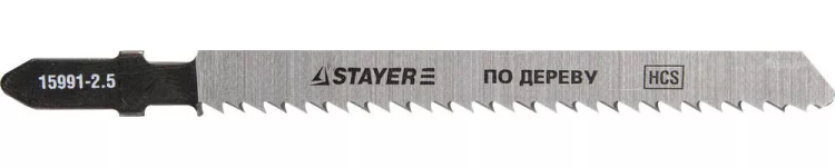 Полотна STAYER "PROFI", T101BR, для эл/лобзика, HCS, по дереву, фанере, ламинату, обратн. рез, EU-хвост., шаг 2,5мм, 75мм, 2шт 15991-2.5_z01 купить в Тобольске