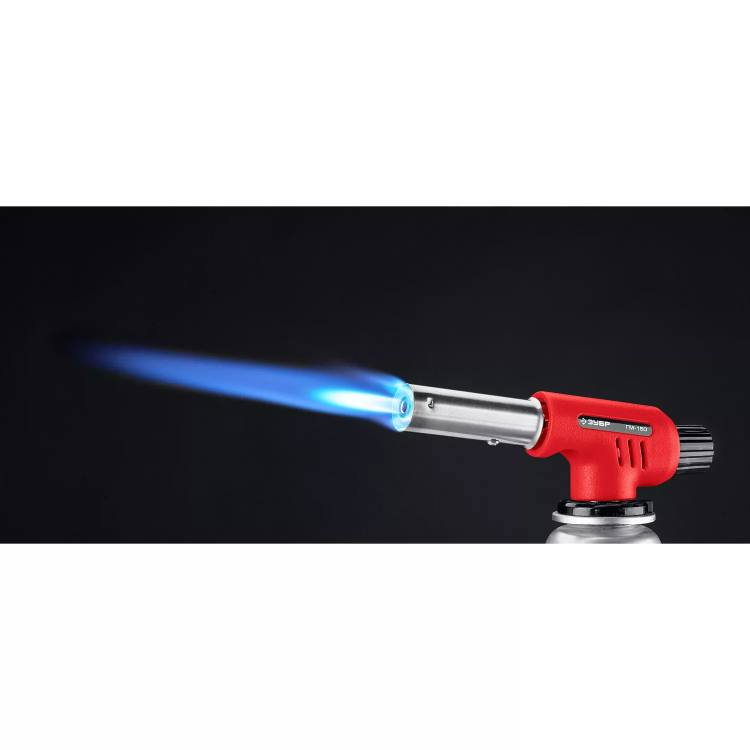 ЗУБР ГМ-150, 1300°C, газовая горелка с пьезоподжигом на баллон с цанговым соединением (55554) купить в Тобольске