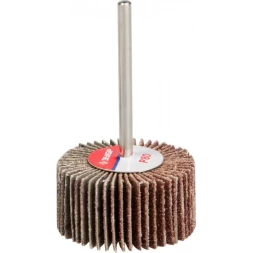 Круг шлифовальный ЗУБР &quot;МАСТЕР&quot; веерный лепестковый, на шпильке, тип КЛО, зерно-электрокорунд нормальный, P80, 15х30мм 36600-080