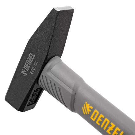 Молоток слесарный, 400 г Denzel, кованый, фибергласовая рукоятка c TPR покрытием 10484 купить в Тобольске