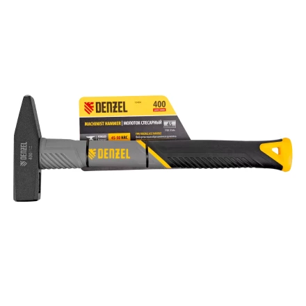 Молоток слесарный, 400 г Denzel, кованый, фибергласовая рукоятка c TPR покрытием 10484 купить в Тобольске