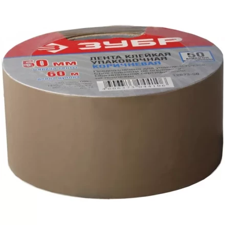 Лента ЗУБР &quot;МАСТЕР&quot; клеящая, коричневая, 25мм х 60м 12033-25 купить в Тобольске