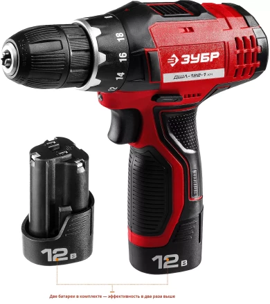 Дрель-шуруповерт 2 АКБ ДШЛ-122-1 КН серия МАСТЕР купить в Тобольске