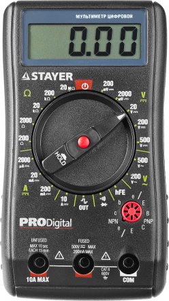 Мультиметр STAYER &quot;PROFESSIONAL&quot; PRODigital цифровой 45310 купить в Тобольске