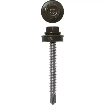 Саморезы ЗУБР окраш., RAL 8028 земел.-коричн., для крепл. кров. матер. к дерев. обреш., 4.8x38мм, 300шт 4-300315-48-038-8028 купить в Тобольске