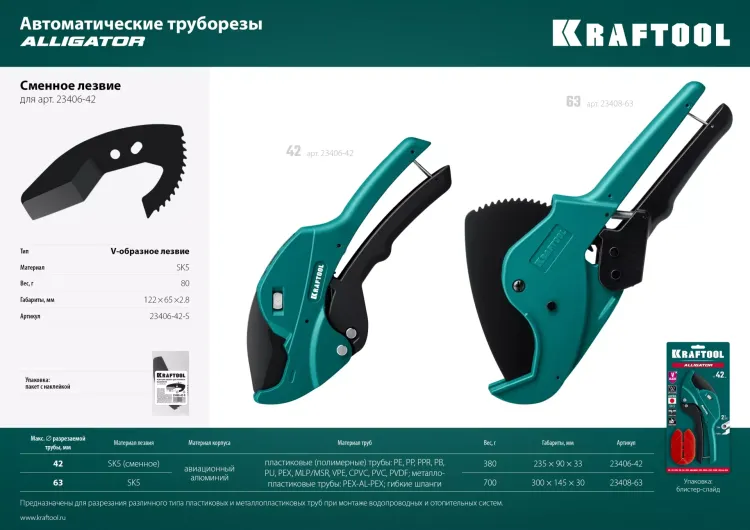 Труборез для металлопластиковых труб 23408-63 купить в Тобольске