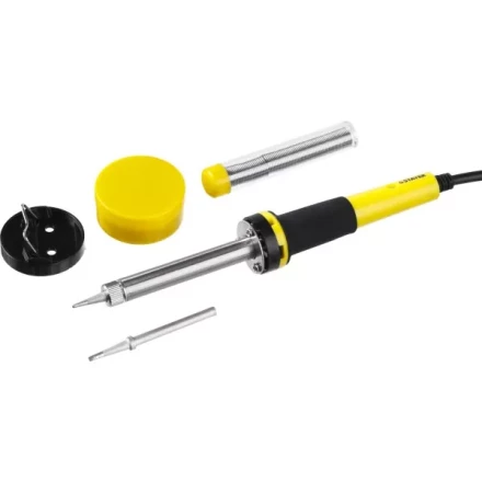 Набор для паяльных работ STAYER &quot;PROFI&quot; PROTerm, 55312-40-H5, паяльник 55300 + подставка + припой + жало сменное + канифоль, 40 Вт 55312-40-H5 купить в Тобольске