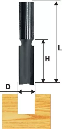 Фреза пазовая прямая ф22x25мм хв 8мм ДСП 28018 купить в Тобольске