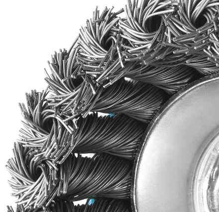 ЗУБР &quot;ПРОФЕССИОНАЛ&quot;. Щетка чашечная для УШМ, плетеные пучки стальной проволоки 0,5мм, 80ммхМ14 35275-080_z02 купить в Тобольске