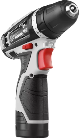 Дрель-шуруповерт ЗУБР &quot;МАСТЕР&quot;, Литий-ион, 2 скорости, реверс, 12В, 1.5 А/ч, 10 мм, 0-360 / 0-1400 об/мин, 2 АКБ, БЗУ, блокировка шпинделя ДА-12-2-Ли КНМ1 купить в Тобольске