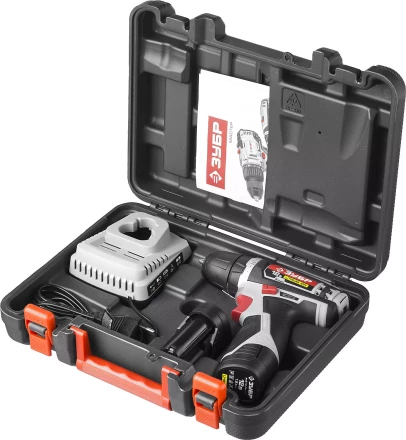 Дрель-шуруповерт ЗУБР &quot;МАСТЕР&quot;, Литий-ион, 2 скорости, реверс, 12В, 1.5 А/ч, 10 мм, 0-360 / 0-1400 об/мин, 2 АКБ, БЗУ, блокировка шпинделя ДА-12-2-Ли КНМ1 купить в Тобольске